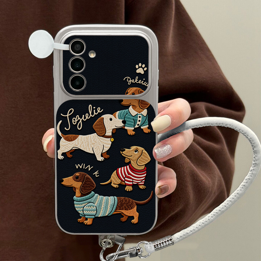 Cute Cartoon Wrist Strap Silicone Case - Чехол для телефона Samsung A56 A55
