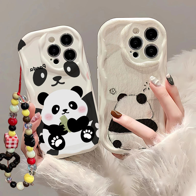 Cute Cartoon Wrist Strap Silicone Case - Чехол с ремешком на запястье Cute