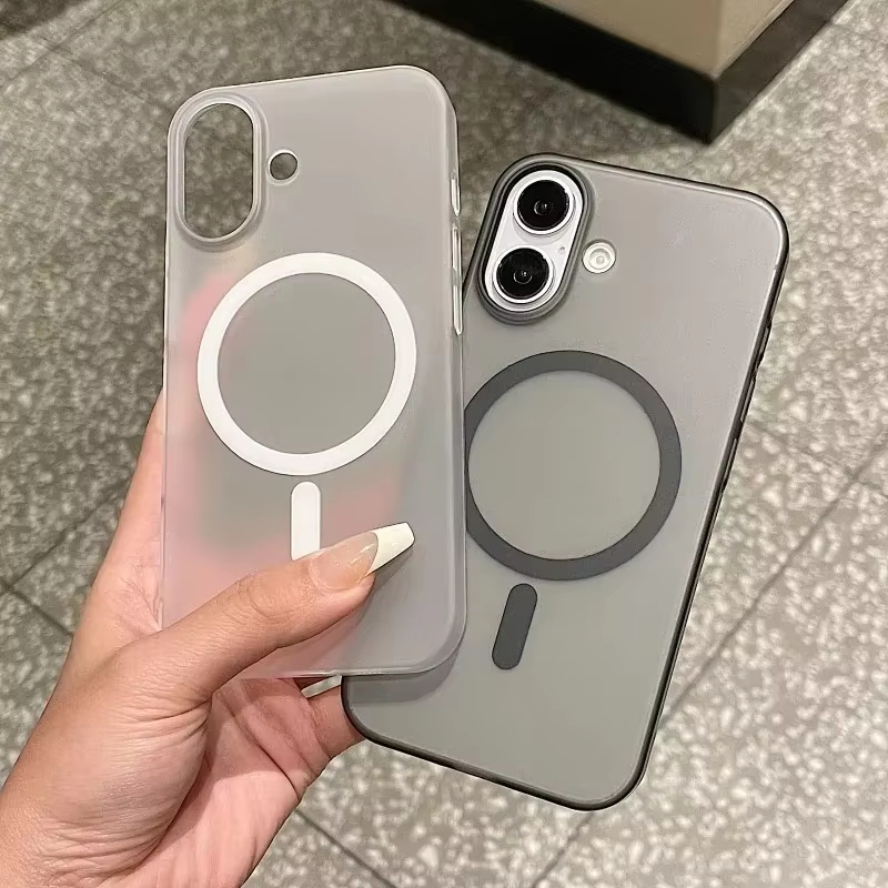 Clear Shockproof Bumper Case - Матовый прозрачный чехол Magsafe для iPhone
