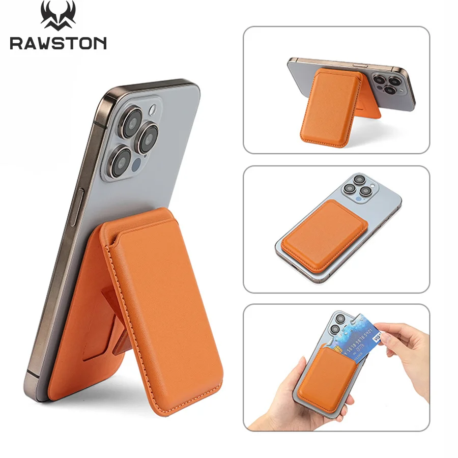 Leather Wallet Card Holder Phone Cover - Кожаный чехол-кошелек с магнитной подставкой для