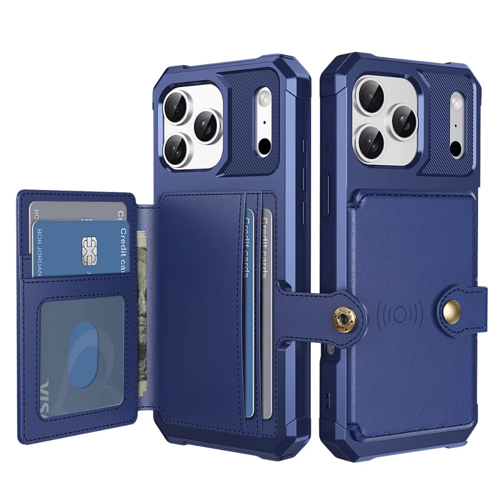Leather Wallet Card Holder Phone Cover - Чехол-кошелек с держателем для карт для