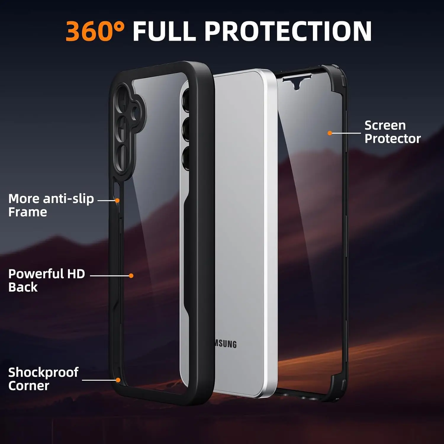 Сверхмощный прозрачный 360° °  – обзор и цена Heavy Duty 360 Full Body Protective Case