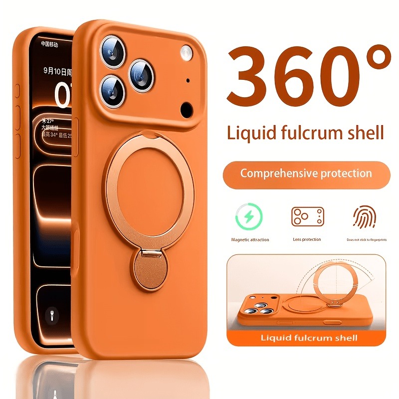 Магнитный чехол-подставка 360° – обзор и цена Liquid Silicone Magnetic Phone Case
