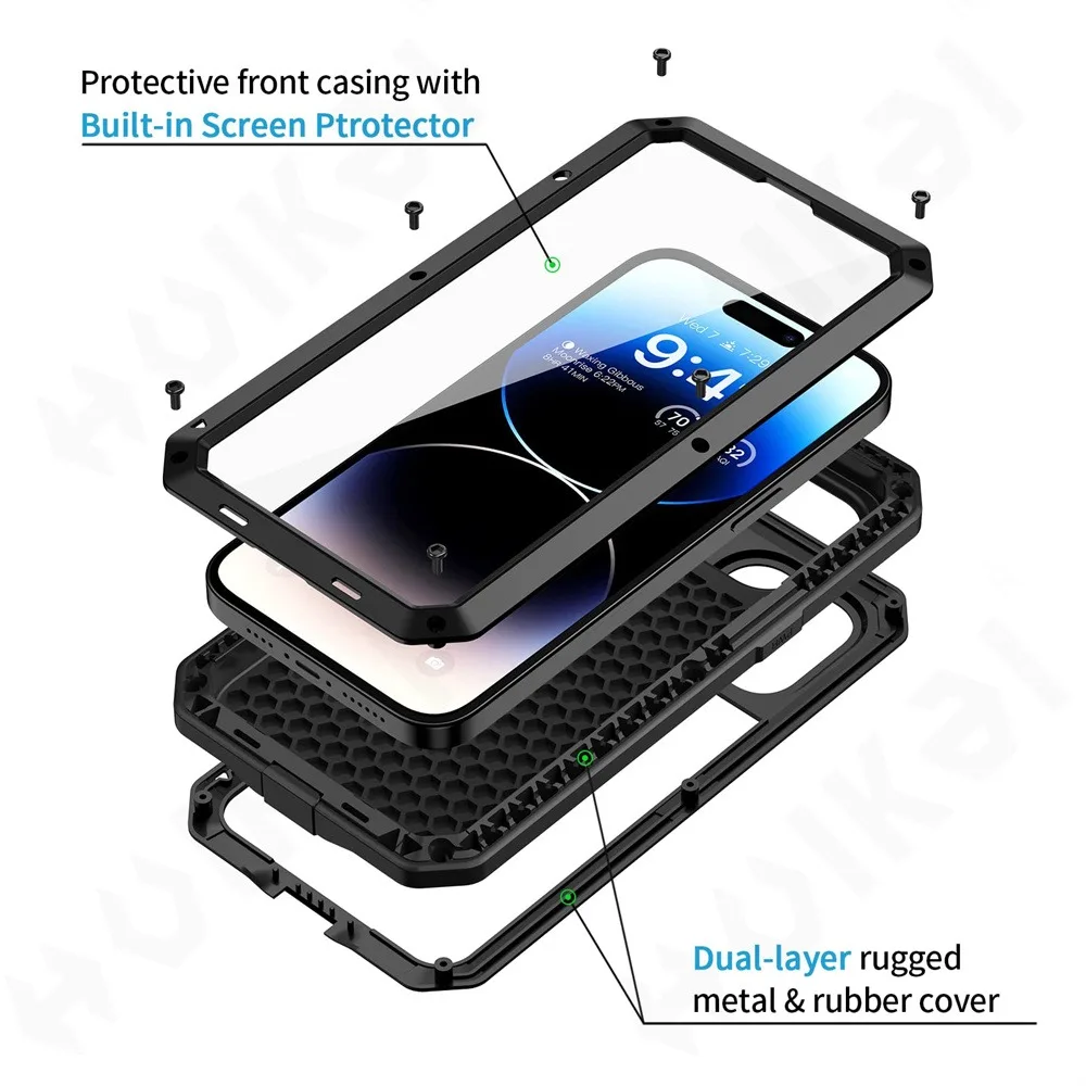 Чехол для iPhone 16e 15 14 13  – обзор и цена Heavy Duty 360 Full Body Protective Case