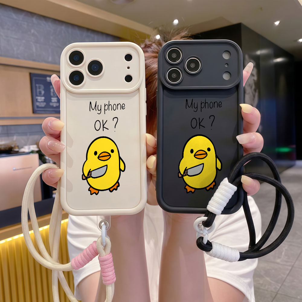 Милый мультяшный чехол-утка с  – обзор и цена Cute Cartoon Wrist Strap Silicone Case