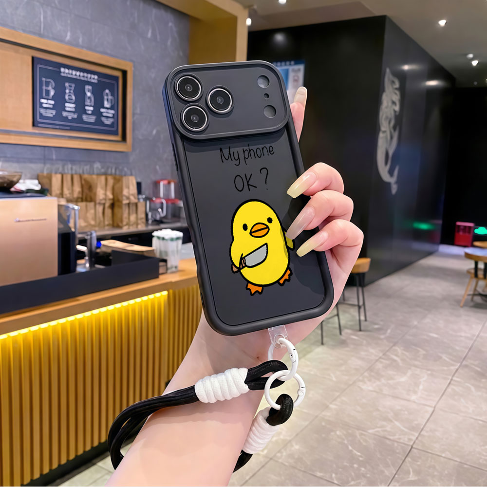 Милый мультяшный чехол-утка с  – обзор и цена Cute Cartoon Wrist Strap Silicone Case