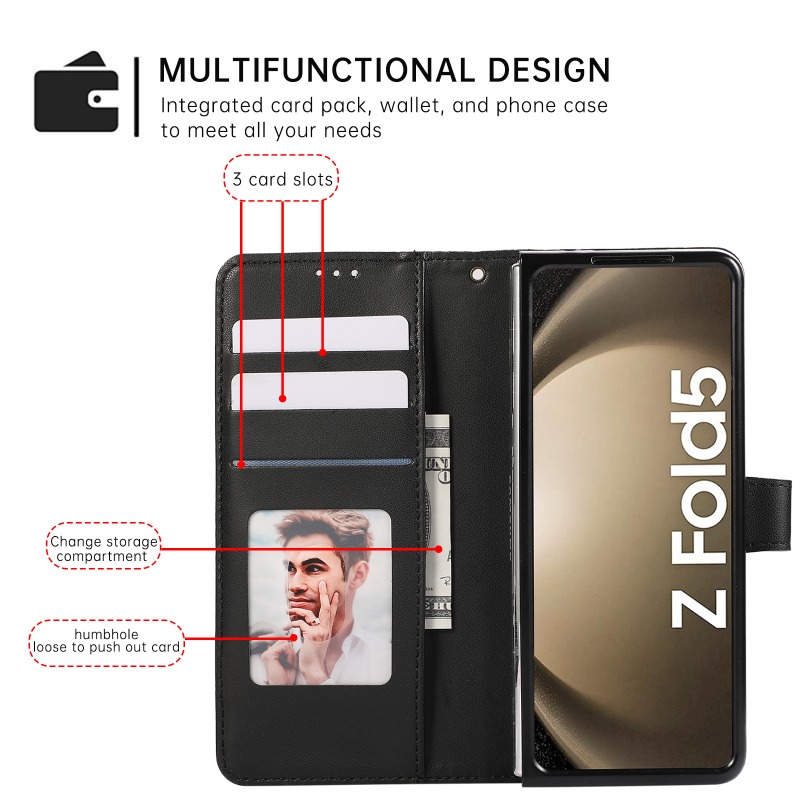 Кожаный чехол-флип для Samsung – обзор и цена Leather Wallet Card Holder Phone Cover