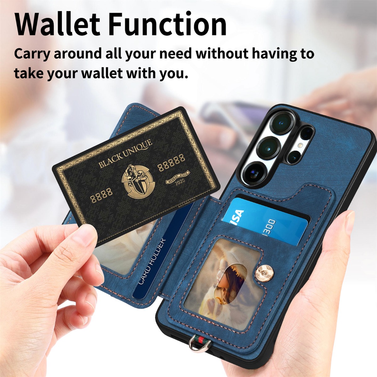 Чехол для телефона Samsung S26 – обзор и цена Leather Wallet Card Holder Phone Cover