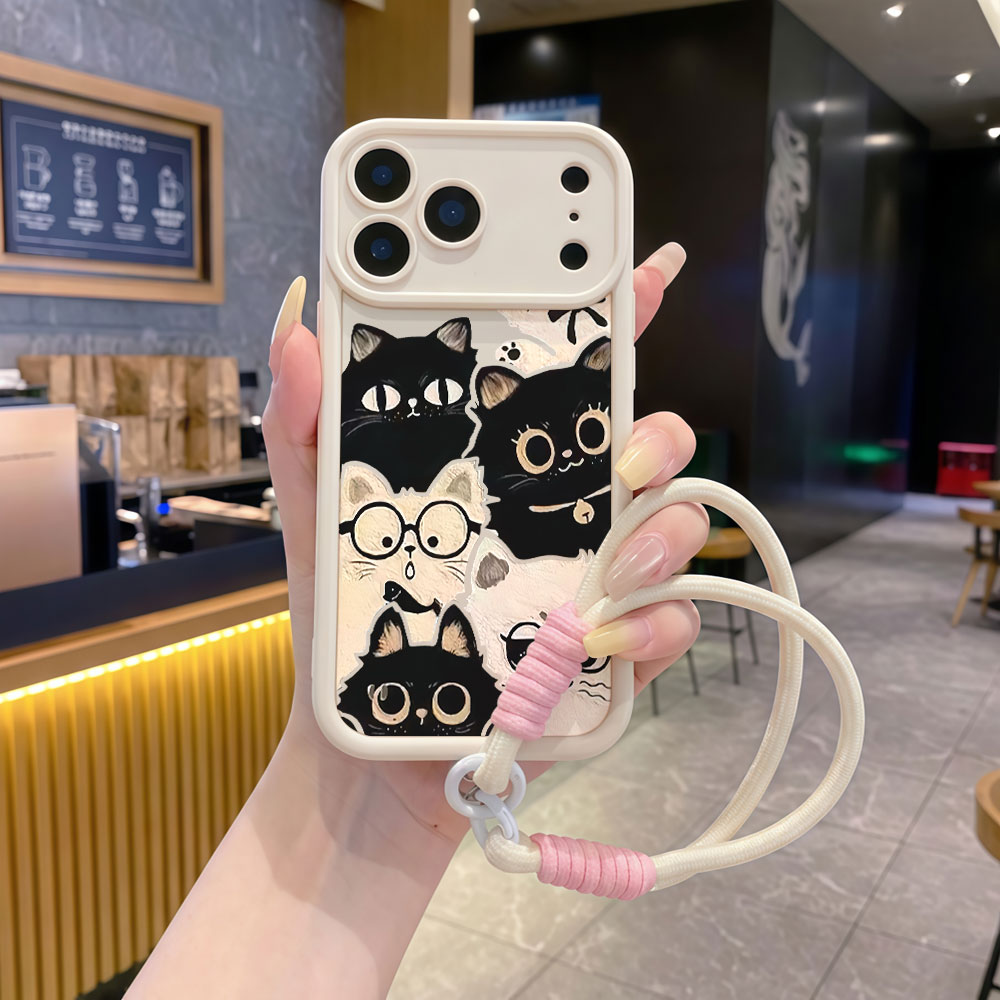 Противоударный чехол для телеф – обзор и цена Cute Cartoon Wrist Strap Silicone Case