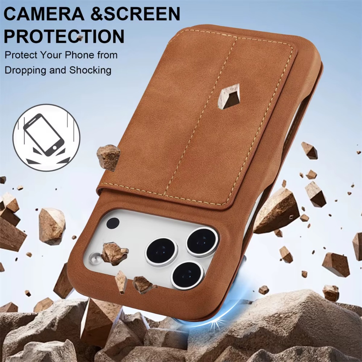 Кожаный магнитный откидной чех – обзор и цена Leather Wallet Card Holder Phone Cover