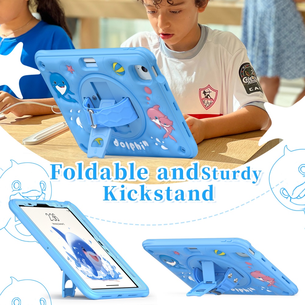 Детский милый чехол для iPad M – обзор и цена Cute Cartoon Wrist Strap Silicone Case